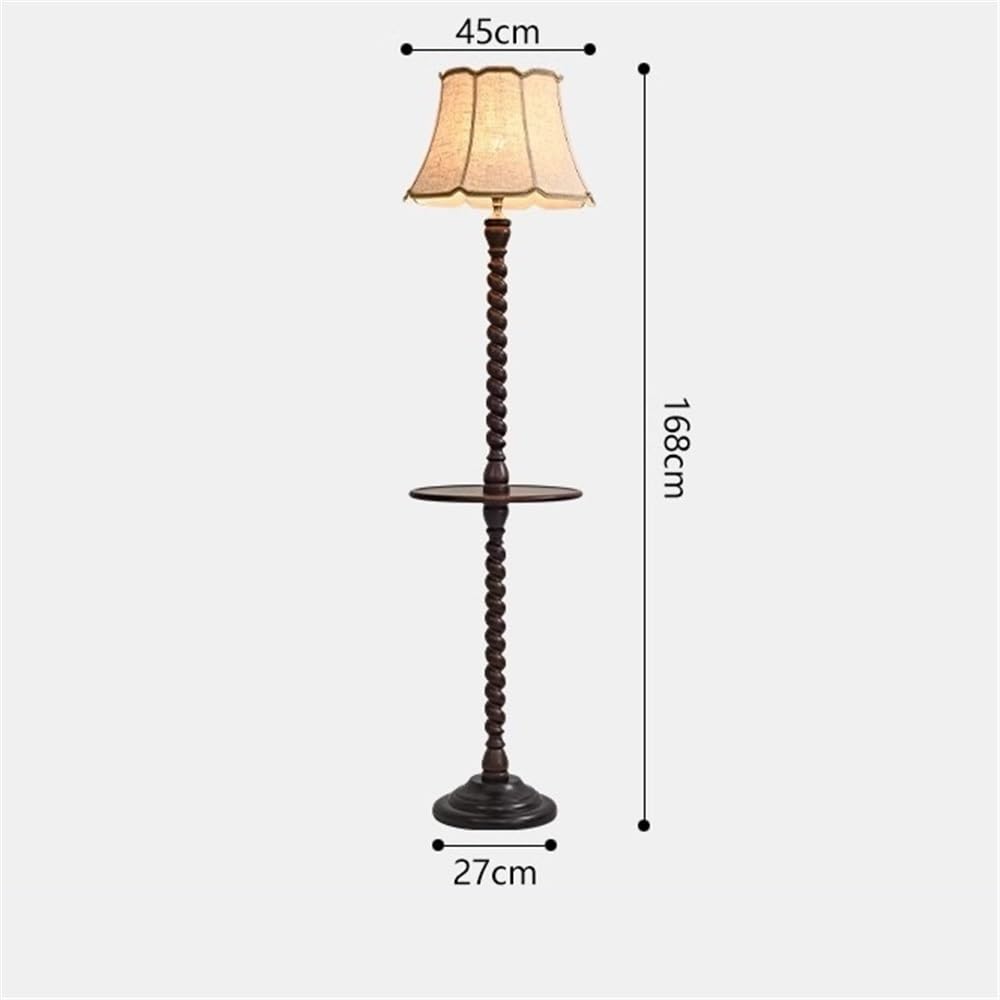 Lampa podłogowa Lampa podłogowa do salonu, jedna strona sofy, drewniana, prosta, sypialniana, szafka nocna(Brown)