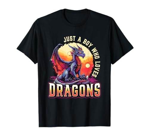 Just A Boy Who Loves Dragons - Boys Dragon T-Shirt