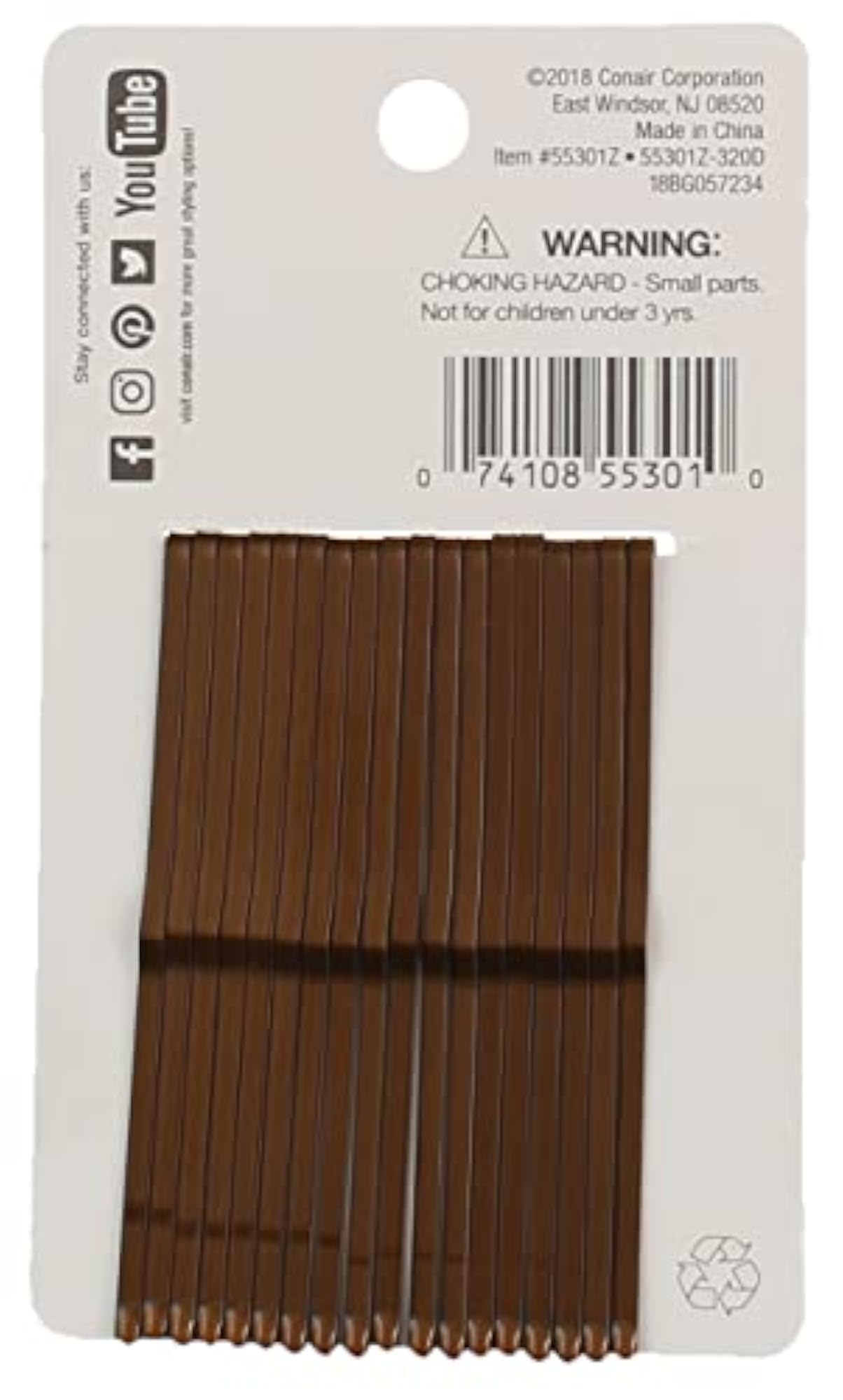 Styling Essentials Roller Pins Brown 18 ct.
