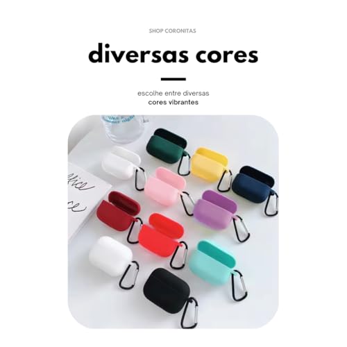 Capa Capinha de Silicone Cores Vivas para Airpods 4 (Azul)