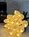 FERLLY Fake Tulips with Light, 15 Pcs Tulips Artificial Flowers, Real Touch Tulip Bouquet, Flower Lamp Gifts for Mom, Battery Operated, Holiday Home Kitchen Wedding Decor