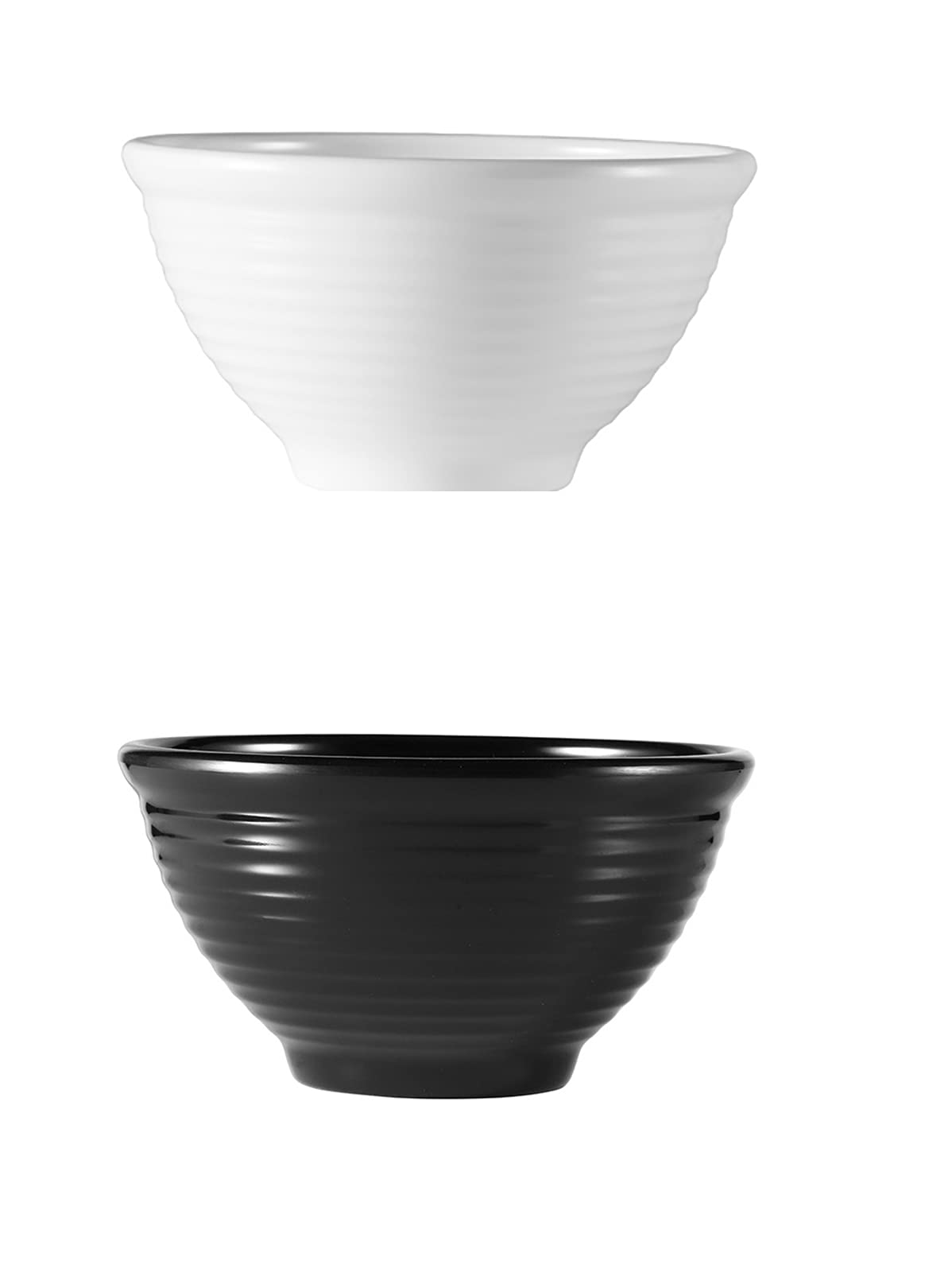 Ciotola per Zuppa Ciotola per Riso Giapponese, 2 Pezzi Ciotola Antiscivolo Creativa in Bianco E Nero, Zuppa di Riso per Dessert Insalata di Pasta Farina D’Avena Senza Stoviglie