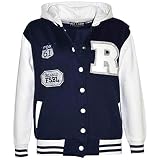 A2Z 4 Kids® Jungen Mädchen Mode Fox NYC Baseball Mit Kapuze Jacke - B.B Navy 13