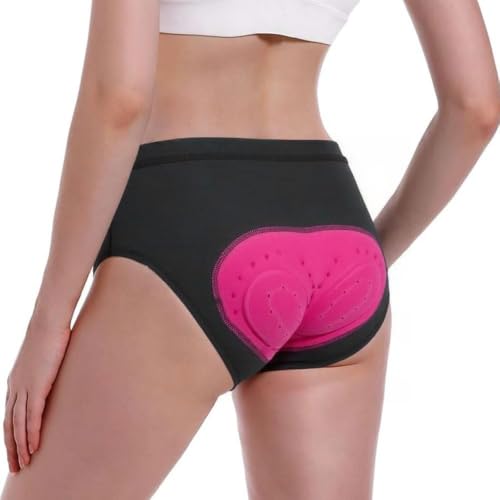 SDFWGG Culotte Ciclismo Mujer Pantalón Corto Culotte Bicicleta Mujer Short Acolchado con Badana 4D Ropa Interior para Bicicleta Ciclismo Carretera Montaña Spinning (Negro S)