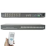 multiplexor de video cctv -Admite alarma de detección de movimiento y alarma de pérdida de video. Nota: este multiplexor de video SÓLO admite cámaras de seguridad cctv analógicas, no admite cámaras AHD o IP.