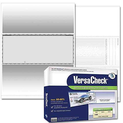 Recargas de cheques de alta seguridad VersaCheck #1001 Business Voucher gris para empresas