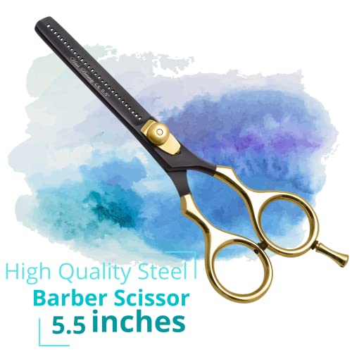 Wishbeauty 5.5" Professional Scissor for Hair Cutting Thinning Hair Dressing Thinning Shear Scissors UK Shears for Hair Cutting Salon Barber Scissor - Image 2