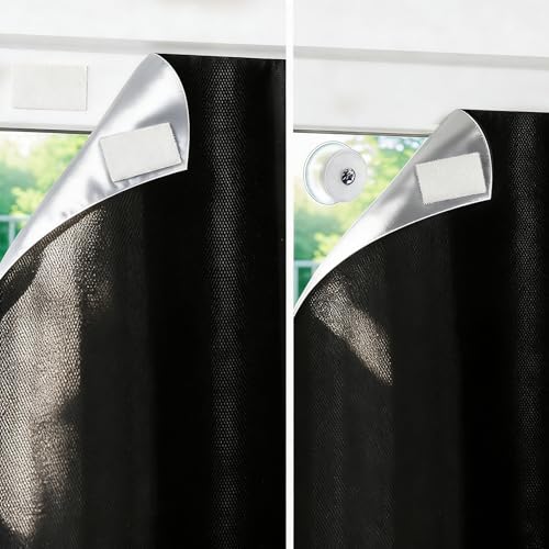 SwartLife Store Occultant sans Perçage 240x145 cm, Ventouses & Auto-adhésif
