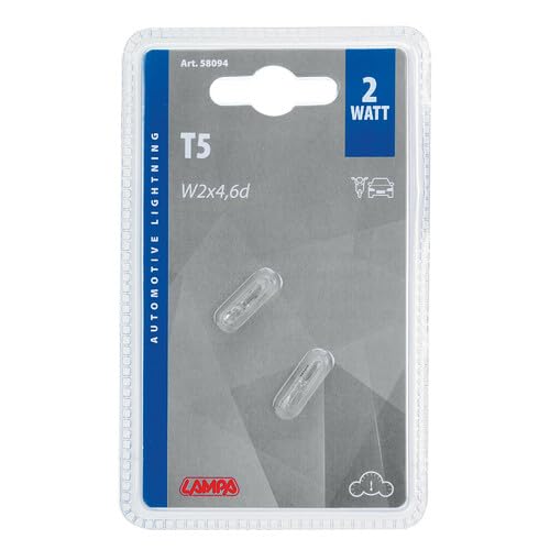 12V Lampada Con Zoccolo Vetro - (T5) - 1,2W - W2x4,6d - 2 Pz - Foto 5