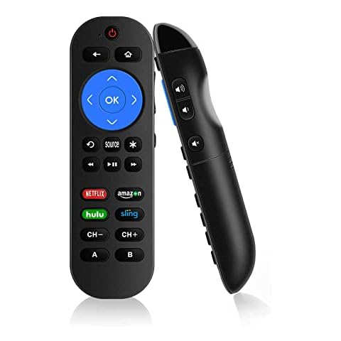 Programmed Remote for Roku Remote Replacement with Volume Key - All in One Remote Control for Roku Express 4K+, Premiere/+, Ultra, 1 2 3 4, and Vizio TV with Extra 9 Learning Keys(Not for Roku Stick) Cover