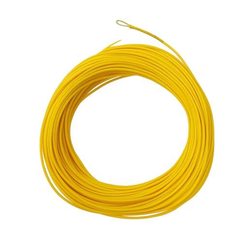 Aventik Trout Fly Fishing Line Weight Forward Floating Fly Line with Exposed Loop Easy Line ID, Yellow, 6F