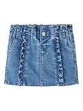NAME IT Falda para niña NMFBECKY DNM Skirt 1258-FT FB, Medio De Mezclilla Azul, 6 años