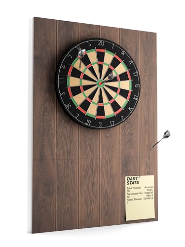 Fluxynara Felt Dart Board Wall Protector Foldable Backboard Square Surround Protector Backing Tiles Wall Protector with Adhesive Pads | Home & Basement & Garage Use