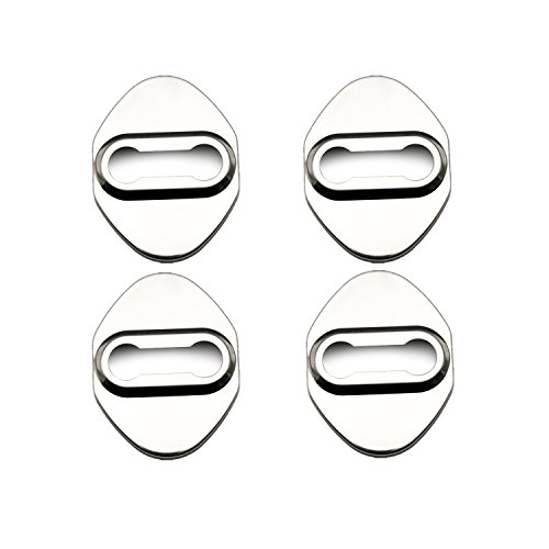 LFOTPP Mazdat001 Cubierta de la Cerradura de la Puerta del Coche de Acero Inoxidable Protección Interior Accesorios Cubierta de la Cerradura de la Puerta Plata