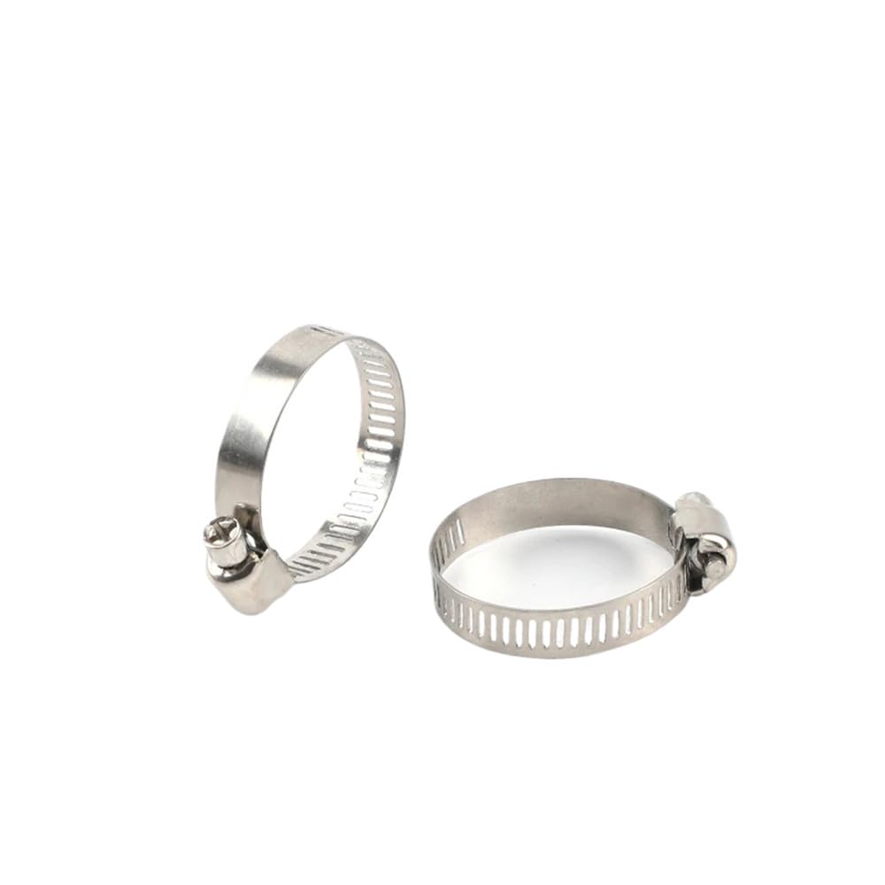 Abrazaderas de manguera de acero inoxidable 304 de 3/8" a 5/8" - Abrazaderas de tornillo sin fin ajustables para conexiones de mangueras de automóviles y jardín, 8,8, 10,5 mm