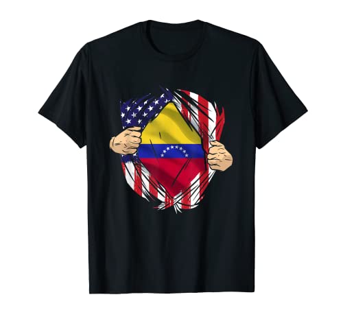 Venezuelan Heritage Roots USA Flag DNA Vintage Soccer Retro Maglietta