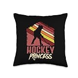 Ice Hockey Princess Throw Pillow