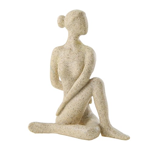 Statue de yoga - Ornement de posture de fille et de femme - Sculpture créative en résine - Décoration de bureau à collectionner pour enfant, maison, bureau, amateur...