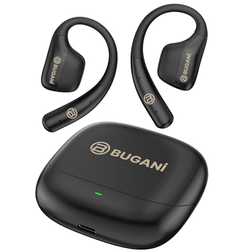 Image of BUGANI Open Ear Earbuds, Open Ear Headphones, Running Earbuds Wireless, Headphones Bluetooth Wireless 5.4, Noise Cancelling Earbuds 50H Playtime, IPX5 Waterproof Earphones for Workout, Running, Sport
