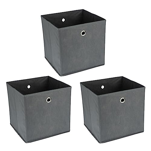 Ideen mit Herz Aufbewahrungsboxen | faltbar | 30 x 30 x 30 cm | 3 Stück (grau) Ideen mit Herz Aufbewahrungsboxen | faltbar | 30 x 30 x 30 cm | 3 Stück (grau)