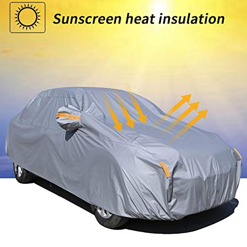 Image of Special Car Cover for KIA Forte 2009-2018 All Weather Full Coverage Breathable Windproof Waterproof Dustproof Scratch Resistant UV Protection Outdoor&Indoor Cover (Yellow)
