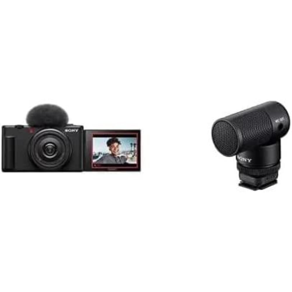 Sony ZV-1 II | Appareil Photo Vlog numérique - écran orientable pour Le vlogging - Objectif Zoom Grand Angle - vidéo 4K - Microphone omnidirectionnel ECM-G1 - Microphone(Batterie et sans Fil)