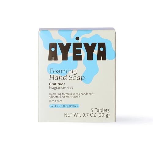 AYÉYA Foaming Hand Soap Refill Tablets – Gratitude | Unscented Foaming Hand Soap Refill with Coconut Oil | 5 Tablets image 2