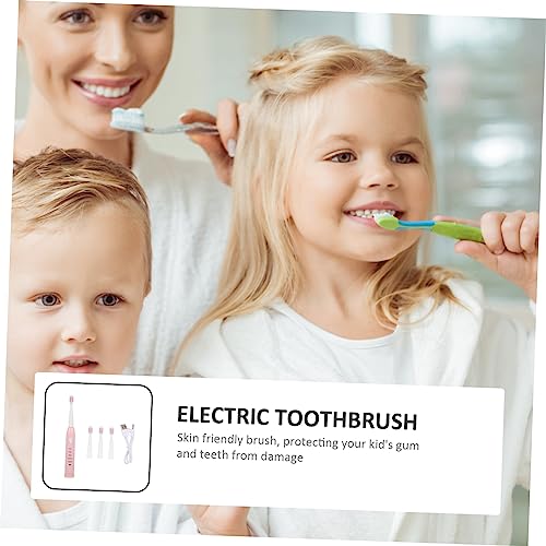FONDOTIN Elektrische Zahnbürste Für Junge Mädchen Mit Weichen Borsten Tragbar Und Automatische Reinigung Ersatzkopf Inklusive Geeignet Für Babyzähne – Bild 8
