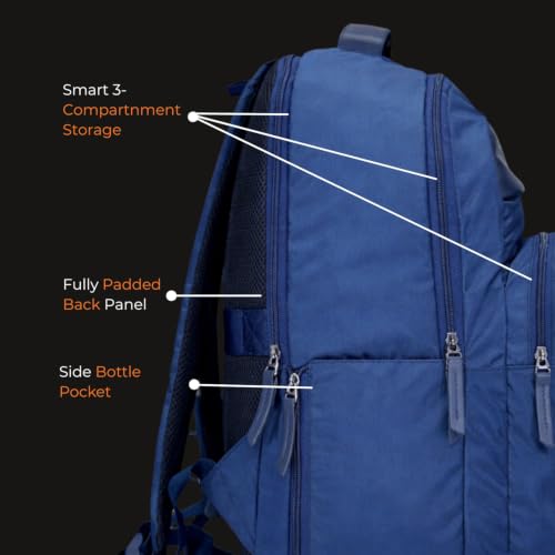 Image of 28L Agate Laptop Bag for Office with trolley Sleeve Blue