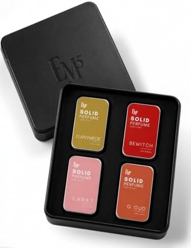 EM5 Solid Perfume Set for Women | Alcohol Free | Floral Powdery | Long Lasting