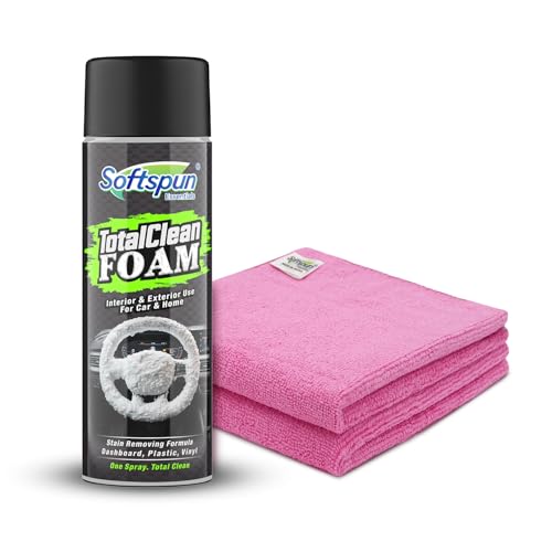 Image of SOFTSPUN Essentials Total Cleaner Foam 500ml for Car & Bike | Multi-Surface Cleaner for Interior & Exterior, Dashboard, Plastic, Vinyl, Headlights, Mats, Tough Stain Remover