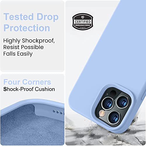 Image of MIDOS Back Cover Compatible with iPhone 14 Pro Max Case Liquid Silicone Full Protection Shock Proof Back Cover for iPhone 14 Pro Max (2022) 6.7 inch (Sky Blue)