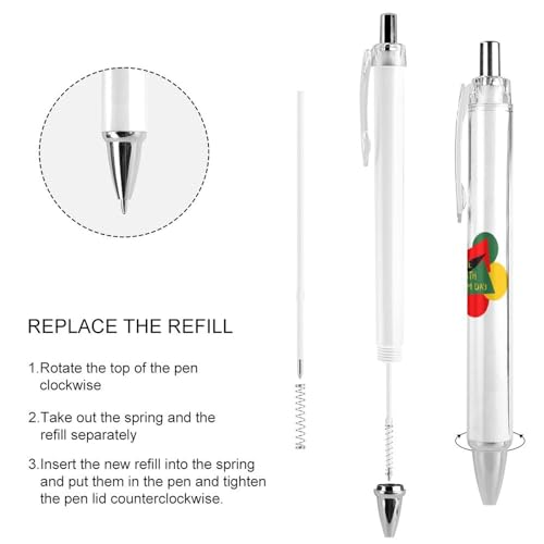 Stylos Juneteenth 1865 à pointe fine 0.5 mm encre noire rétractable pour l'écriture