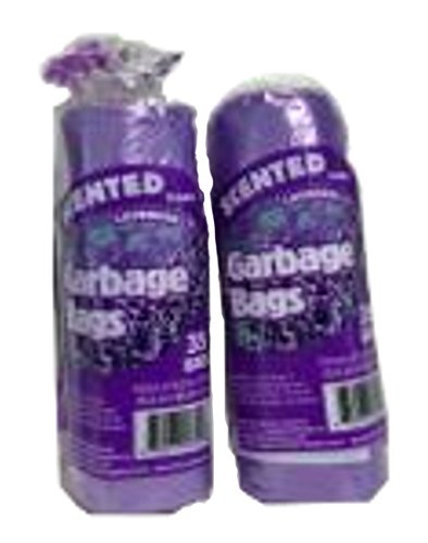 8 Gallon Kitchen Bags - Lavender Scented Trash Bags - 2 Packs of 28 Bags (Purple)