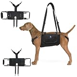 KAJILE Arnés de Elevación de Todo el Cuerpo del Perro,Los Perros Grandes de Apoyo Mochila,Fit Lesiones en Las Articulaciones,Perro Mayor,La Artritis,La Cirugía de Rehabilitación,Negro,L