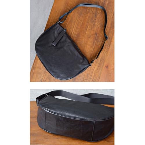 Mens Messenger Shoulder Bags Crossbody Bags Travel Bags Waist Packs Genuine Leather Casual Daypacks 15.3Inch2