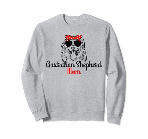 Pastor australiano mamá gafas de sol vintage divertido lindo perro Sudadera