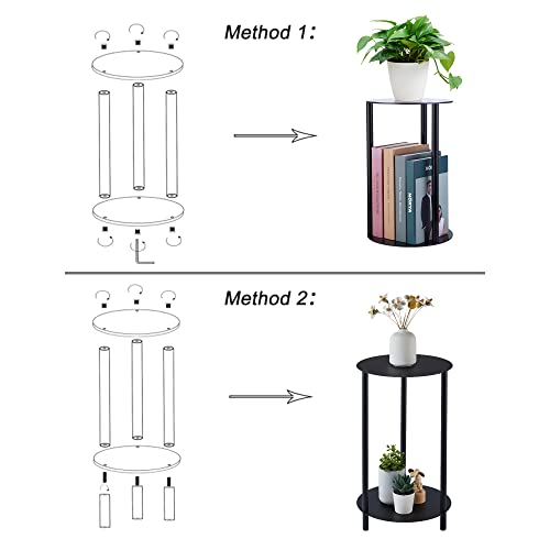 Baoswi 2 Tier Plant Stand Indoor, Metal Planter Stand For Indoor Plants, Multi-Purpose Plant Holder Shelf For Flower Pots Corner Display Rack For Event Decor Living Room Balcony Garden Patio #TOP4
