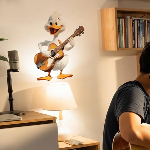 Vinilo decorativo de pared Patito guitarrista miniatura 4