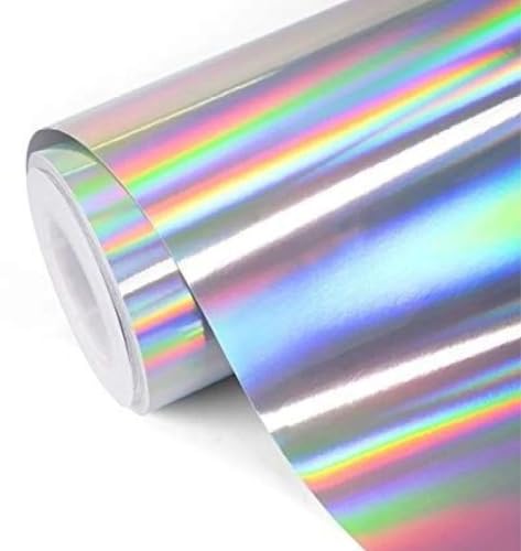 Image of WALLMATE Vinyl Car Wrap Sticker Air Release Bubble Free Rainbow Sticker Wrap Sheet (15X220 Inch, Rainbow Wrap Sheet)