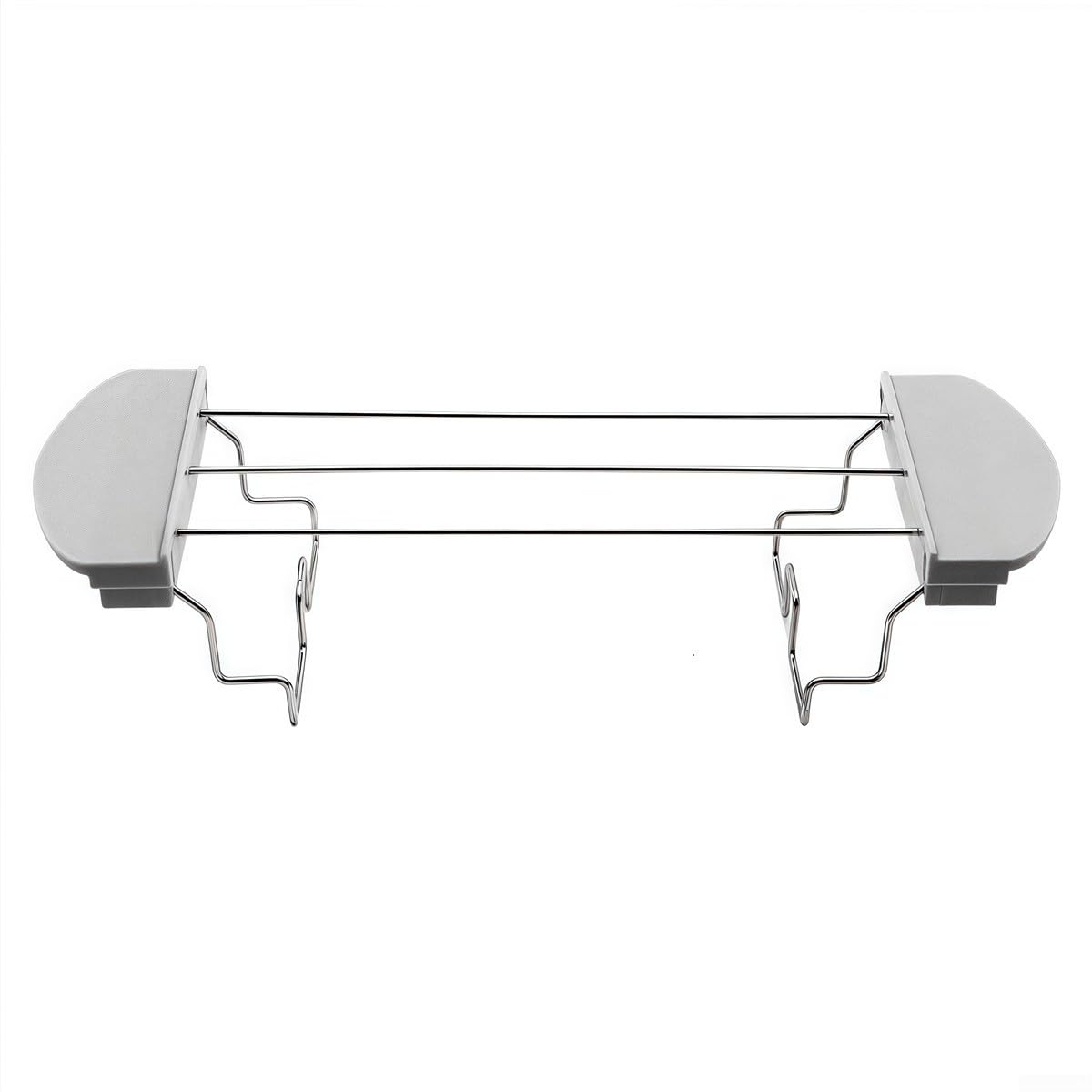 Rackumic Toaster Warming Rack Stainless Steel Bread Slice Grill Sandwich Holder Anti Scald Handles Compatible Size for Most Toaster Machines Accessory 26x9.2x5cm(Grey)