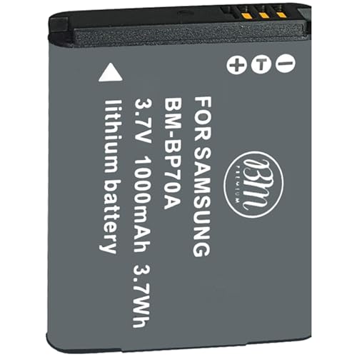 BM BP-70A Battery for Samsung DV150F ES65 ES70 ES80 MV800 PL120 PL170 PL20 PL200 PL80 SL50 SL600 SL605 SL630 ST65 ST66 ST80 ST90 ST95 ST100 ST150F ST700 TL105 TL110 TL205 WB30F WB35F WB50F Cameras