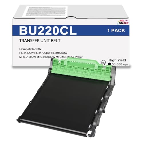 SRITE BU220CL BU-220CL Transfer Belt Unit Black Replacement for Brother HL-3140CW HL-3170CDW HL-3180CDW MFC-9130CW MFC-9330CDW MFC-9340CDW Printer (50,000 Pages)
