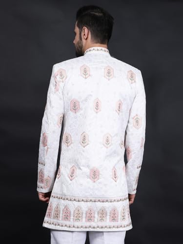 WINTAGE Cotton Silk White Bandhgala3