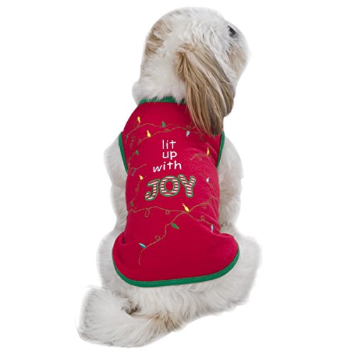 Tee-shirt chien Zack & Zoey rouge vêtement souple pour chiot et caniche