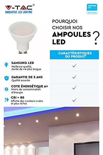 V-TAC 5W (35W Halogen Bulb Replacement) Energy