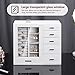 Homde Jewelry Organizer large for Dresser: Big Jewelry Box for Women - Holder with Drawers - Elegent Necklace Earring Ring Display Modern Gift (White + Grey)
