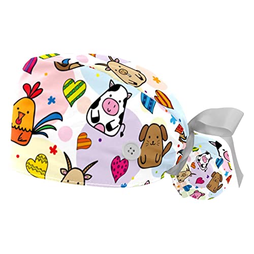 Chapeaux bouffants 2PCS avec bandeau anti-transpiration pour le travail