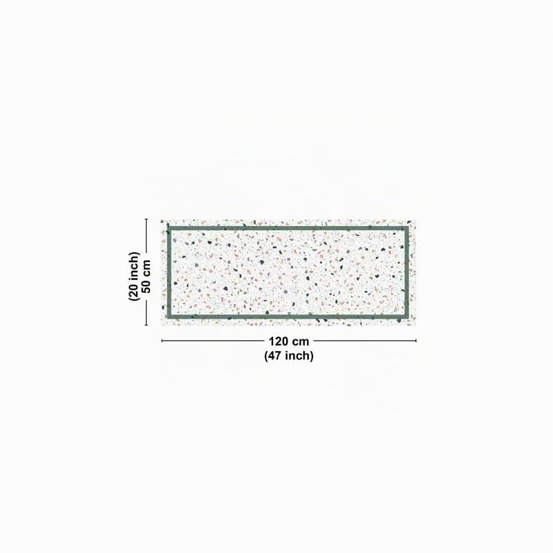 99 Déco - Tapis antidérapant en Vinyle intérieur et extérieur - 50 x 120 cm - Multicolore - Terrazzo