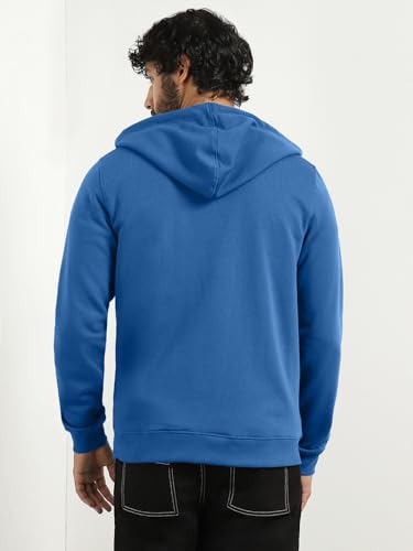 Image of Nobero Classic Zipper Hoodie for Men | Zip Up Hoodies for Men | Regular Fit | Full Zip Closure | Drawstring Hood | Zipped Hooded Sweatshirt | Cotton Rich Zipper Fleece Hoodie